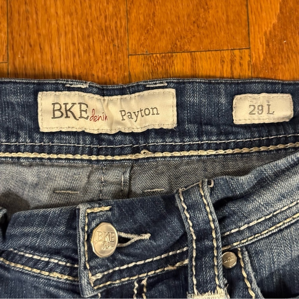 BKE Blue Boot Cut Jeans Womens Size 29L - Picture 3 of 6